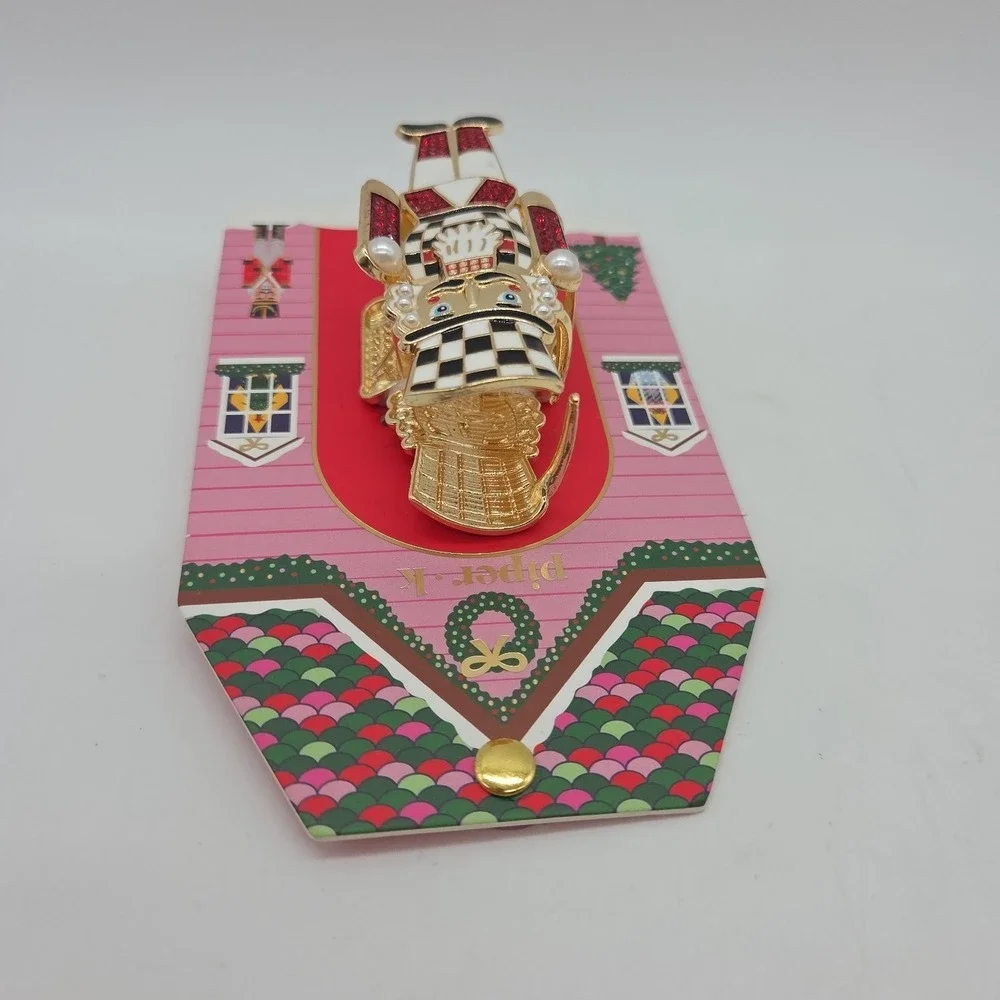 NEW Piper K Nutcracker Rhinestone Christmas Hair Clip